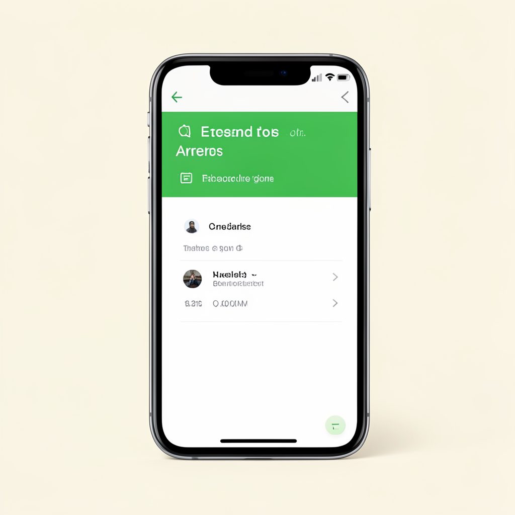 A smartphone displaying a job alert notification with a green accent, set against a soft cream background.
